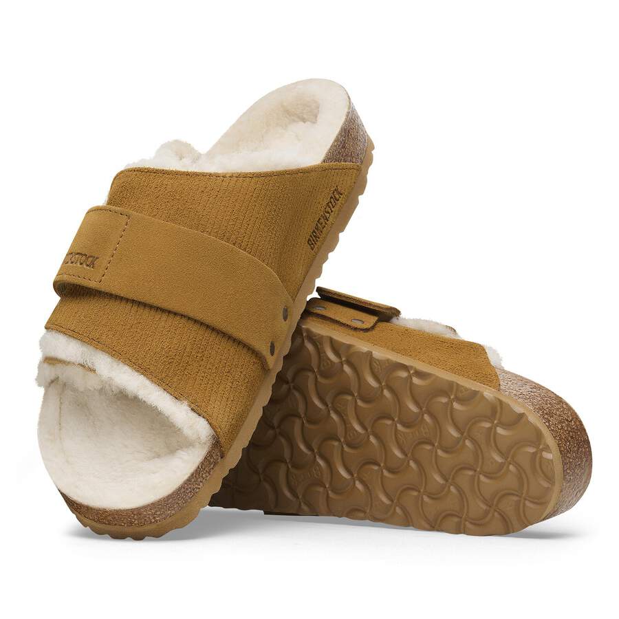Kyoto Shearling Suede Leather/Fur - Corduroy Cork Brown