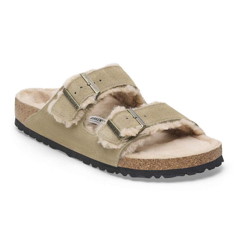 Arizona Shearling Suede Leather/Fur - Taupe