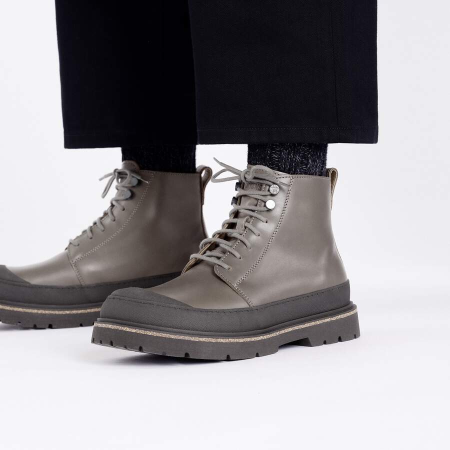 Prescott Waxy Leather - Concrete Gray