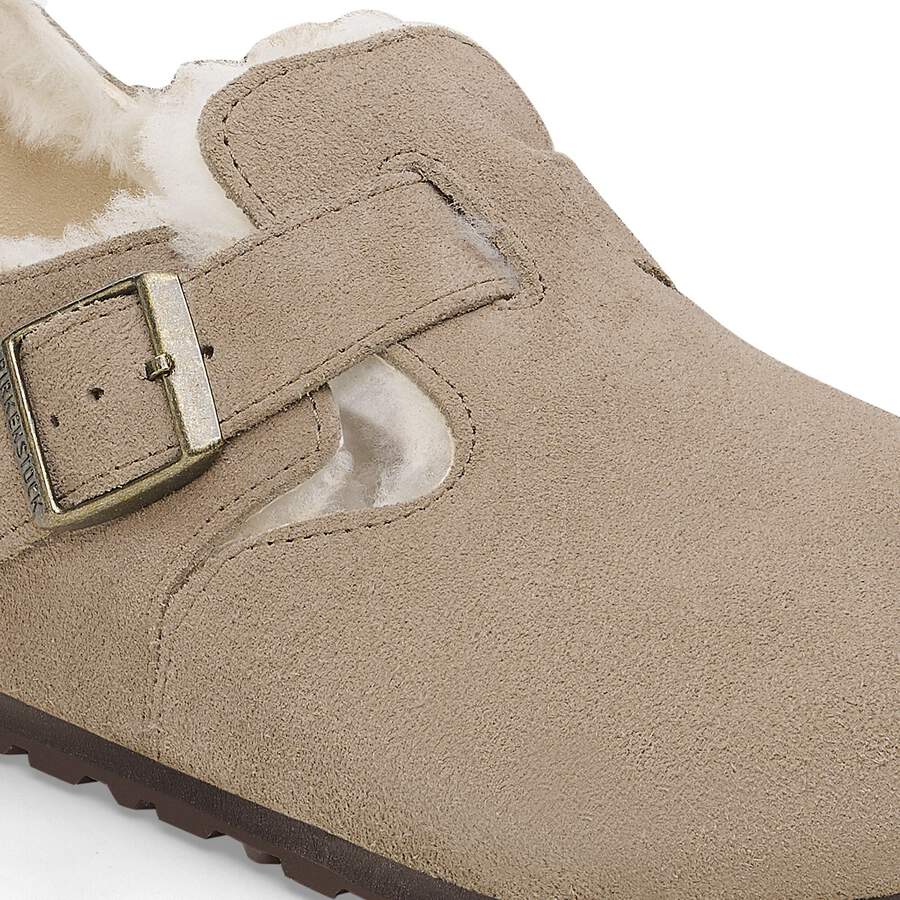 London Shearling Suede Leather - Taupe