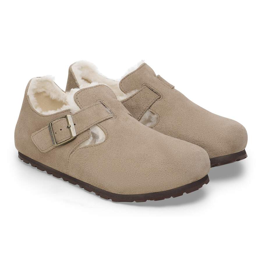 London Shearling Suede Leather - Taupe
