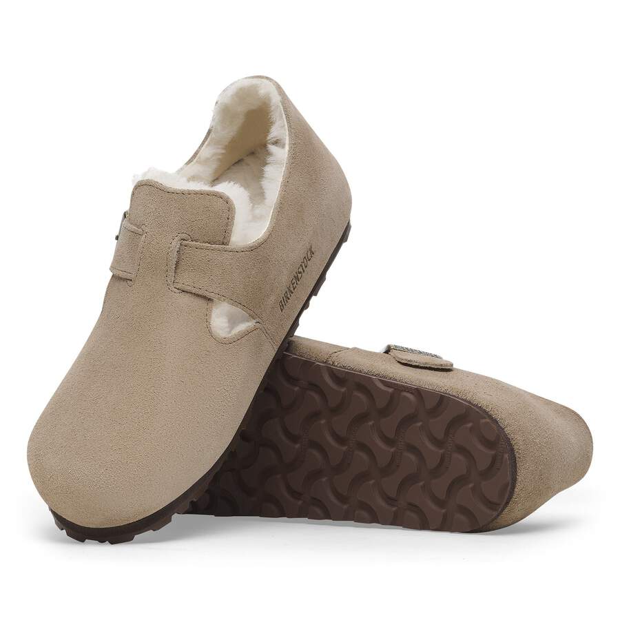 London Shearling Suede Leather - Taupe