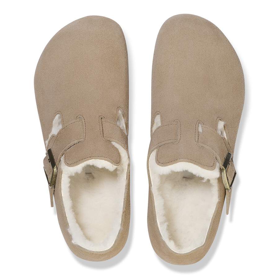 London Shearling Suede Leather - Taupe