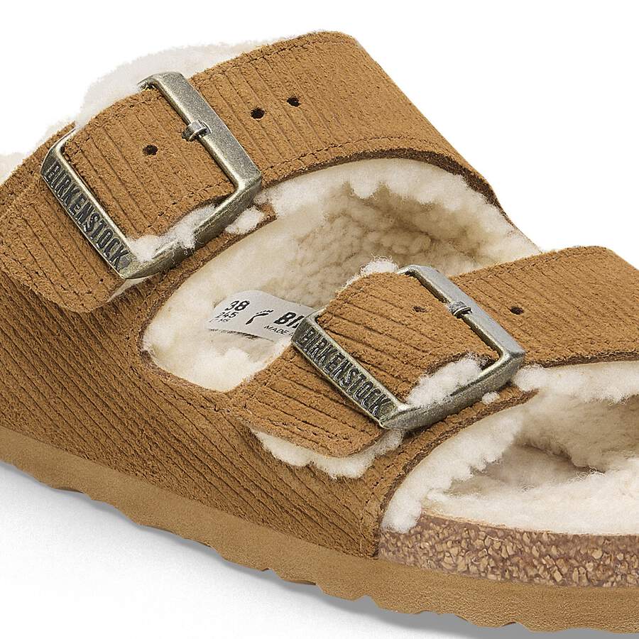 Arizona Shearling Suede Leather/Fur - Corduroy Cork Brown
