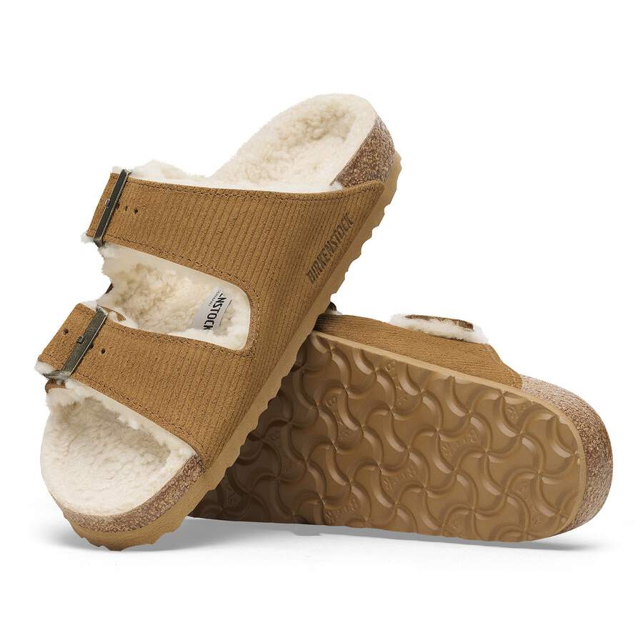 Arizona Shearling Suede Leather/Fur - Corduroy Cork Brown