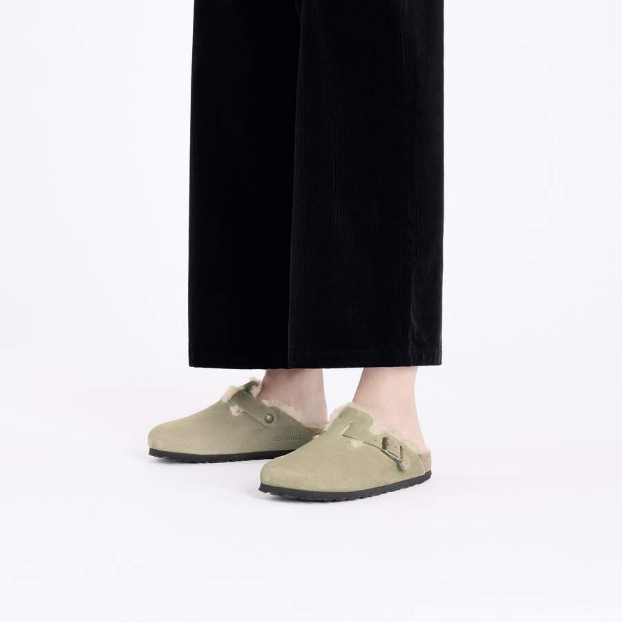Boston Shearling Suede Leather - Taupe