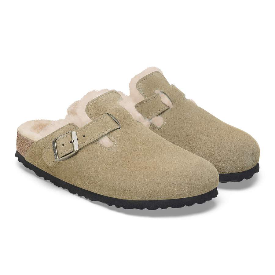 Boston Shearling Suede Leather - Taupe