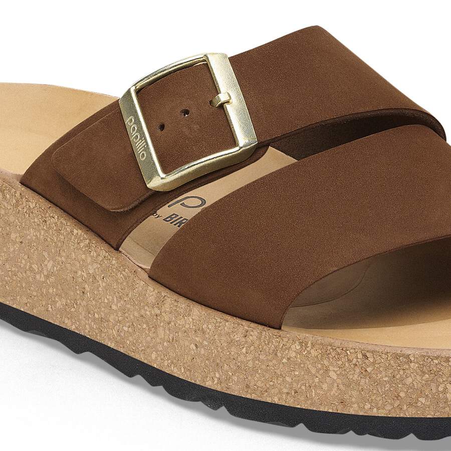 Almina Nubuck Leather - Dark Tea