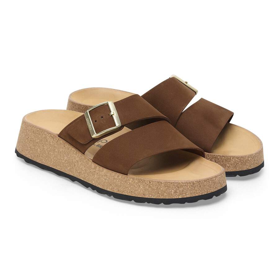 Almina Nubuck Leather - Dark Tea