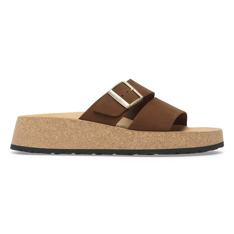 Almina Nubuck Leather - Dark Tea