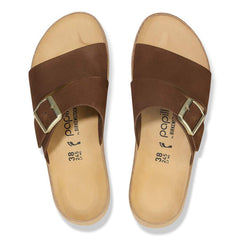 Almina Nubuck Leather - Dark Tea