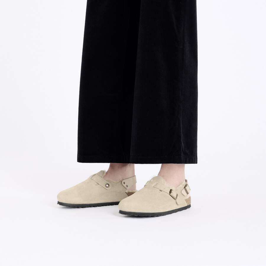 Tokio Shearling Suede Leather - Taupe