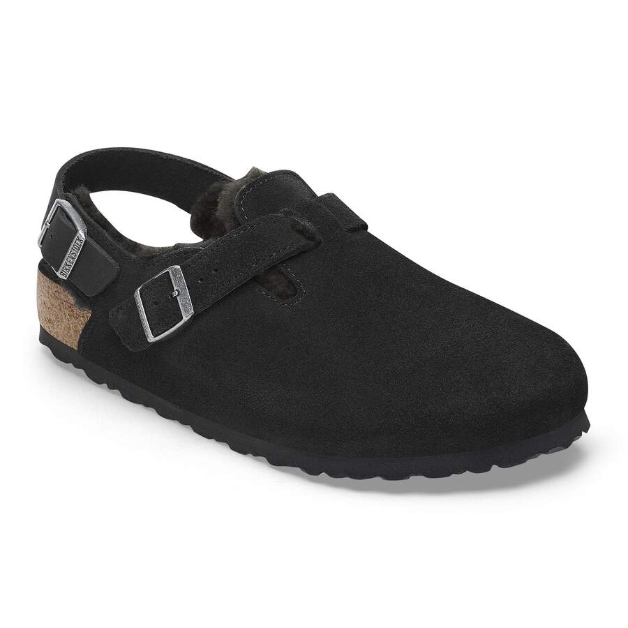 Tokio Shearling Suede Leather - Black
