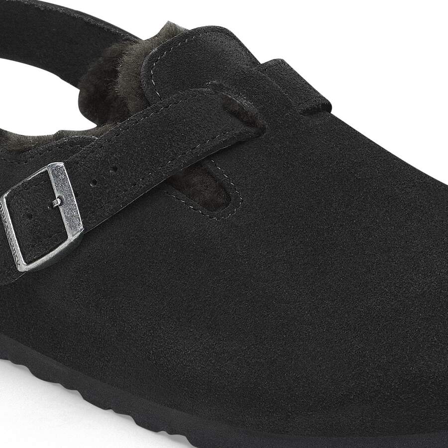 Tokio Shearling Suede Leather - Black