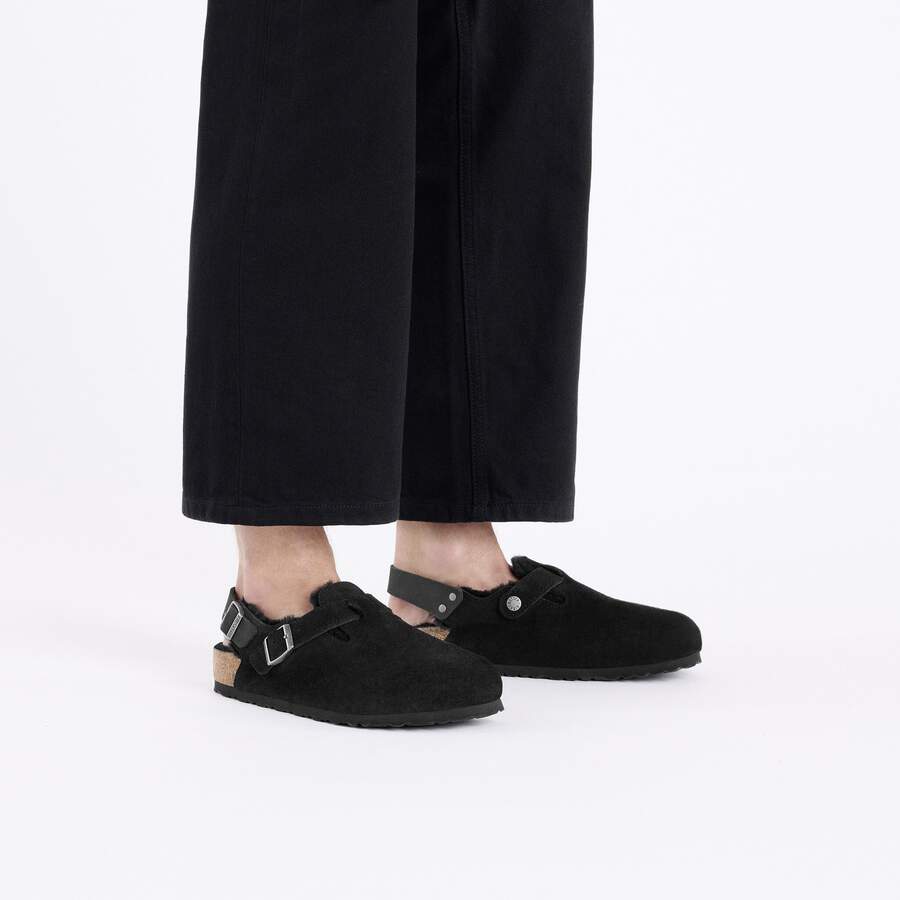 Tokio Shearling Suede Leather - Black