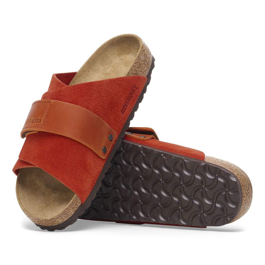Kyoto Nubuck Leather/Suede - Rust Brown