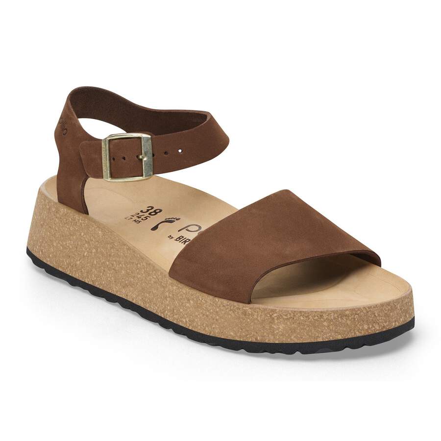 Glenda Nubuck Leather - Dark Tea