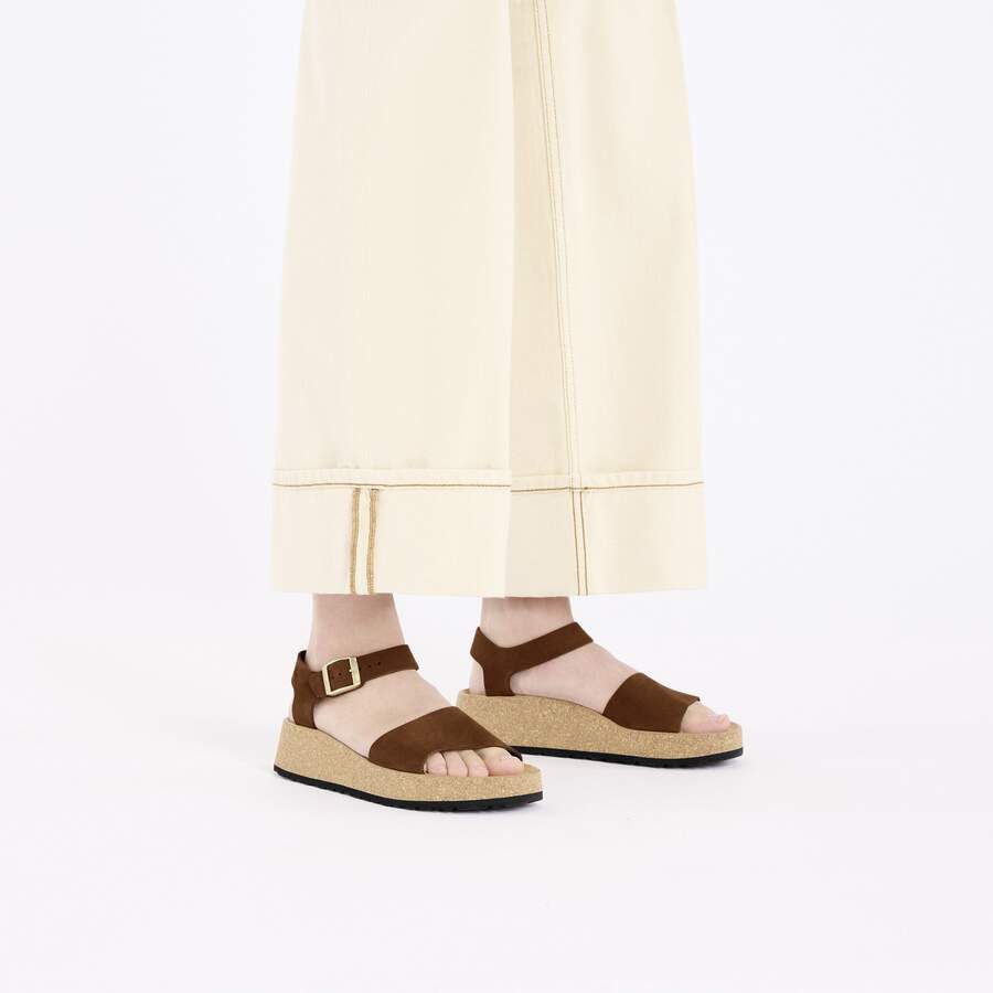 Glenda Nubuck Leather - Dark Tea