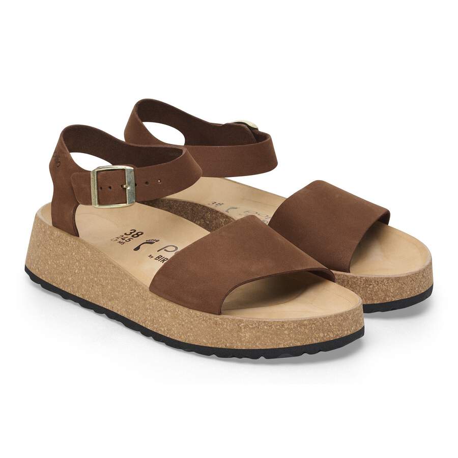 Glenda Nubuck Leather - Dark Tea
