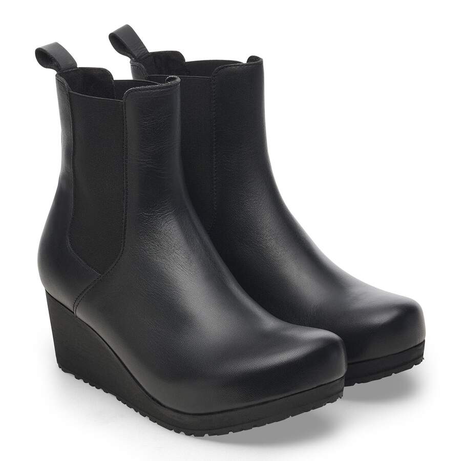 Ebba Slip On Natural Leather - Black/Black