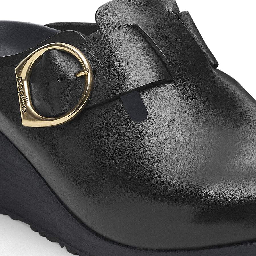 Fanny Ring-Buckle Natural Leather - Black/Black