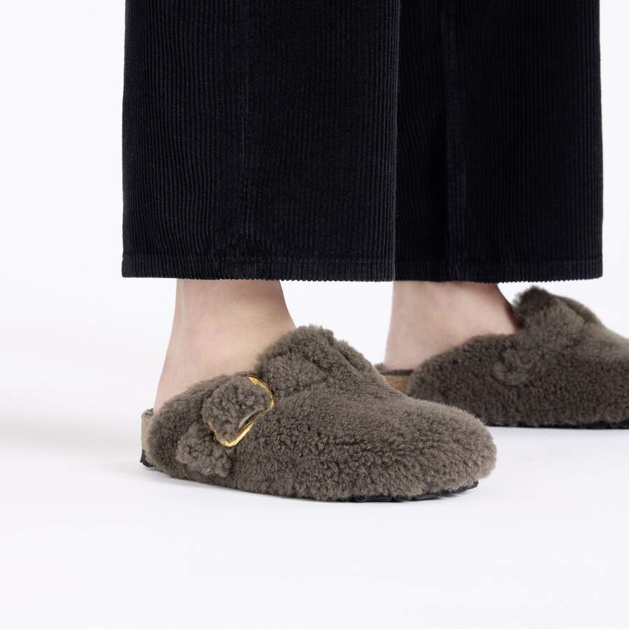 Boston Big Buckle Fur - Concrete Gray