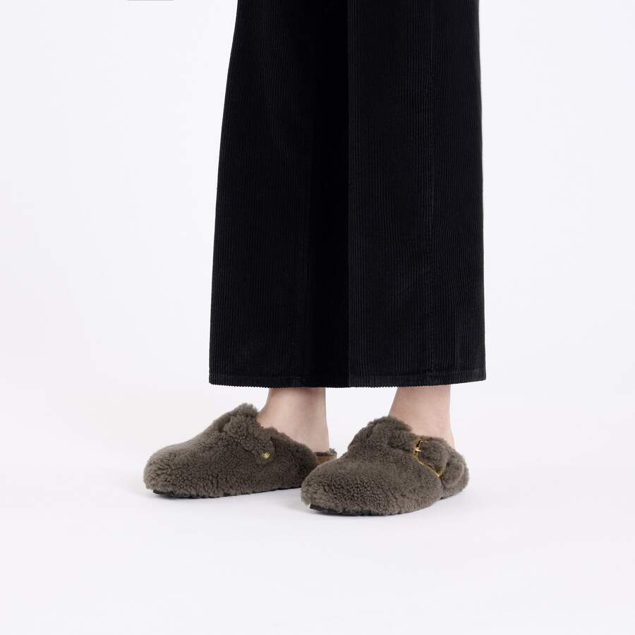 Boston Big Buckle Fur - Concrete Gray