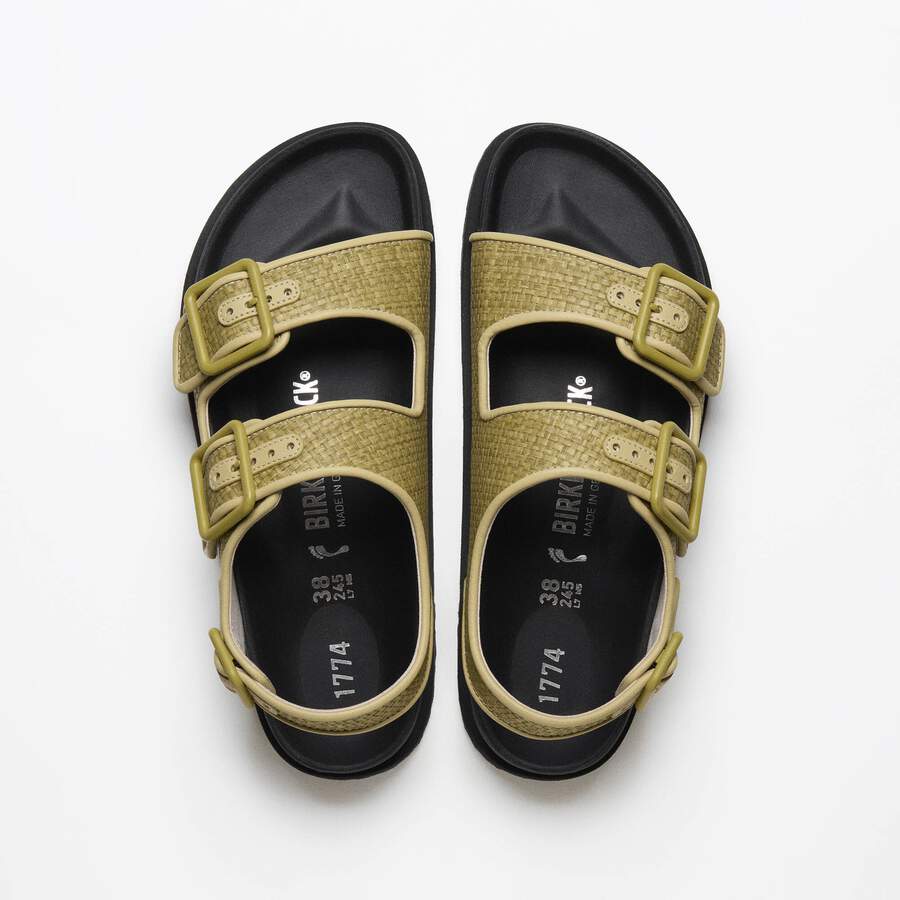 1774 Milano Raffia Mischmaterial - Golden Olive