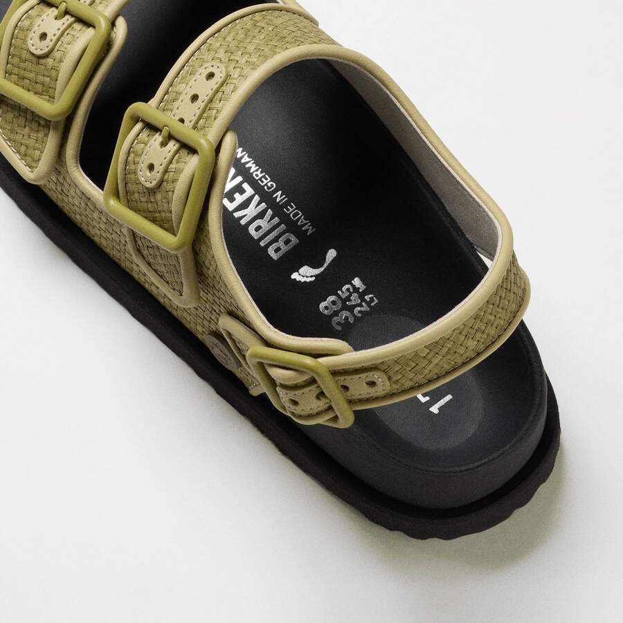 1774 Milano Raffia Mischmaterial - Golden Olive
