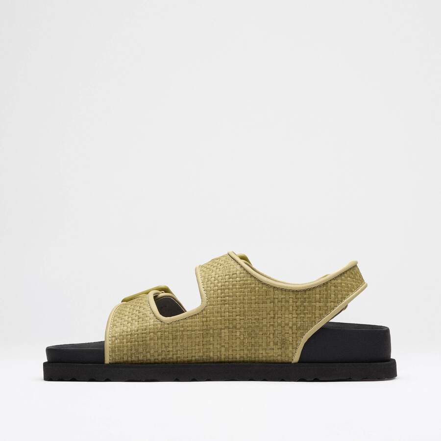 1774 Milano Raffia Mischmaterial - Golden Olive