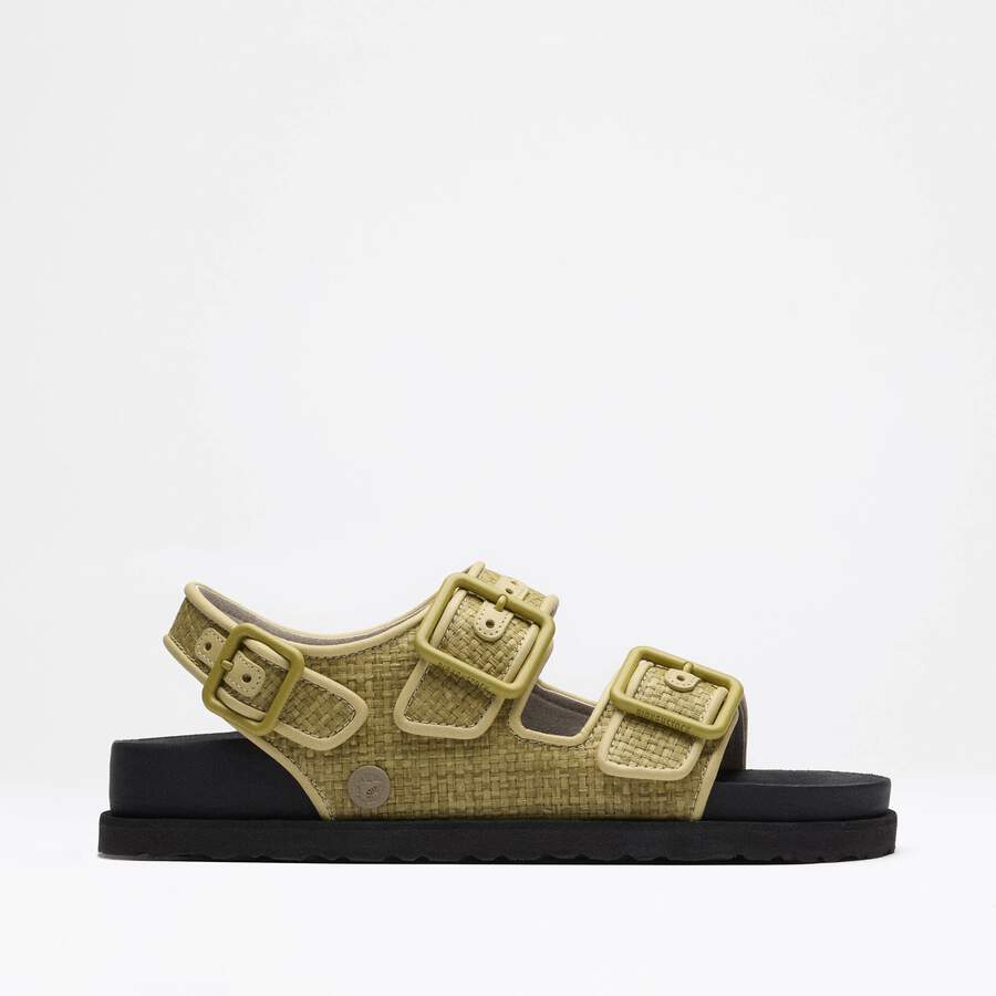 1774 Milano Raffia Mischmaterial - Golden Olive