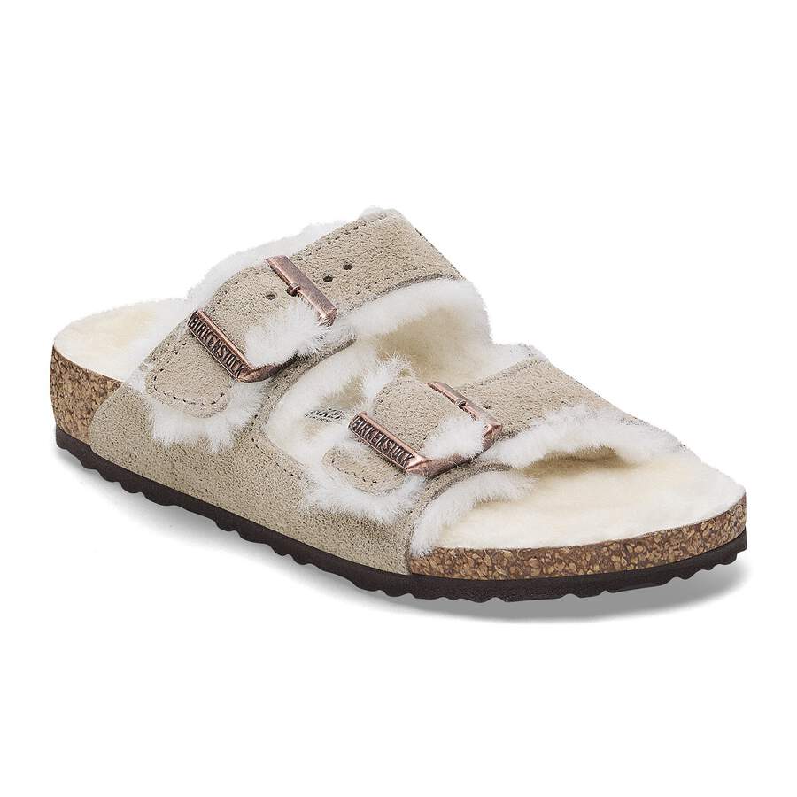 Arizona Shearling Kids Suede Leather - Taupe
