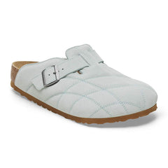 Boston Quilted Suede Leather - Aqua