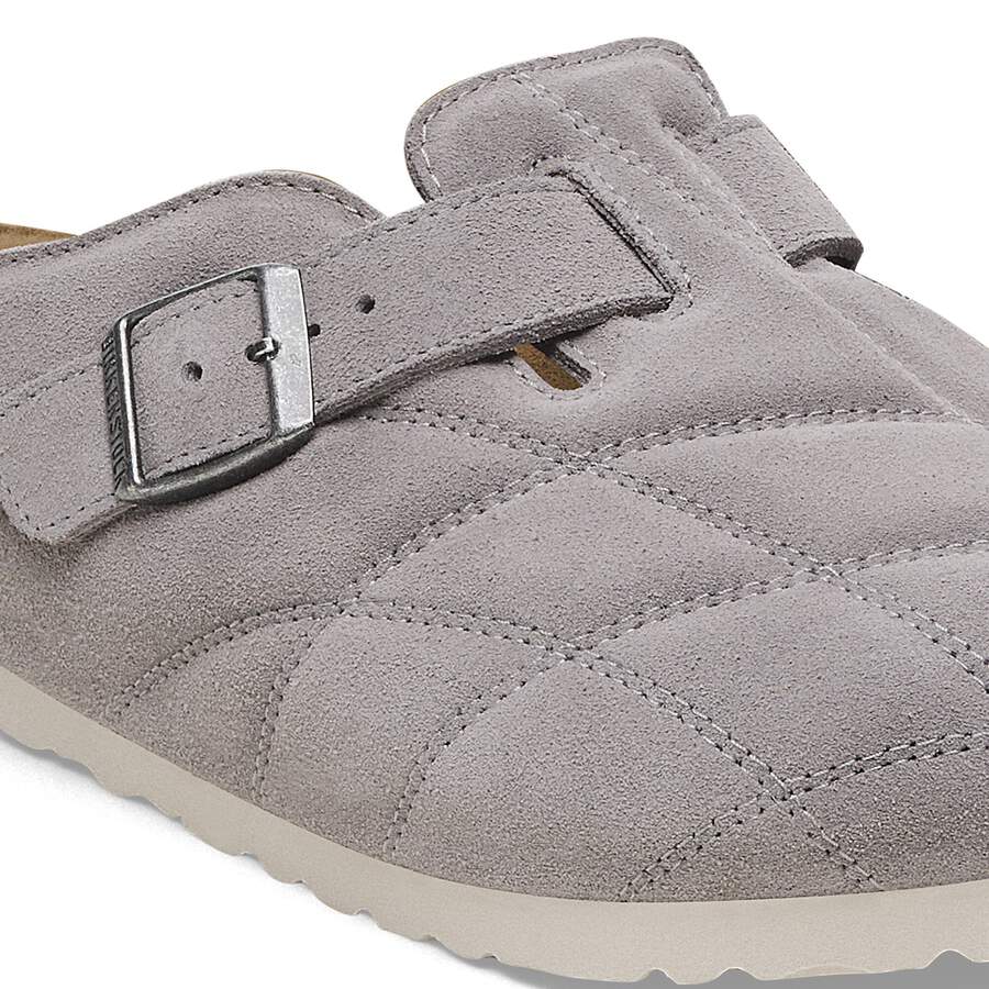 Boston Quilted Suede Leather - Stone Coin