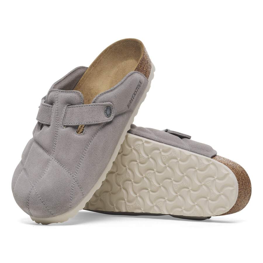 Boston Quilted Suede Leather - Stone Coin