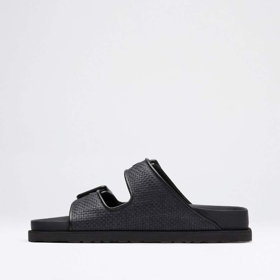 1774 Arizona Raffia Mischmaterial - Black