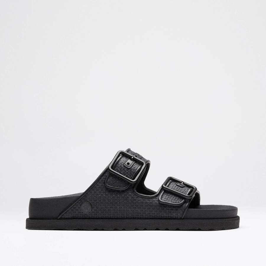 1774 Arizona Raffia Mischmaterial - Black