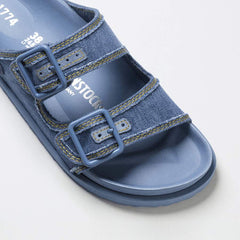 1774 Arizona Denim Leather-Cotton - Faded Denim