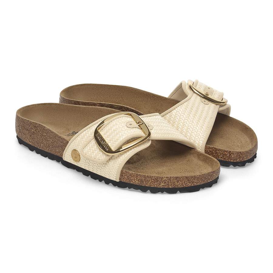 Madrid Big Buckle Raffia Textile - Raffia Naturale