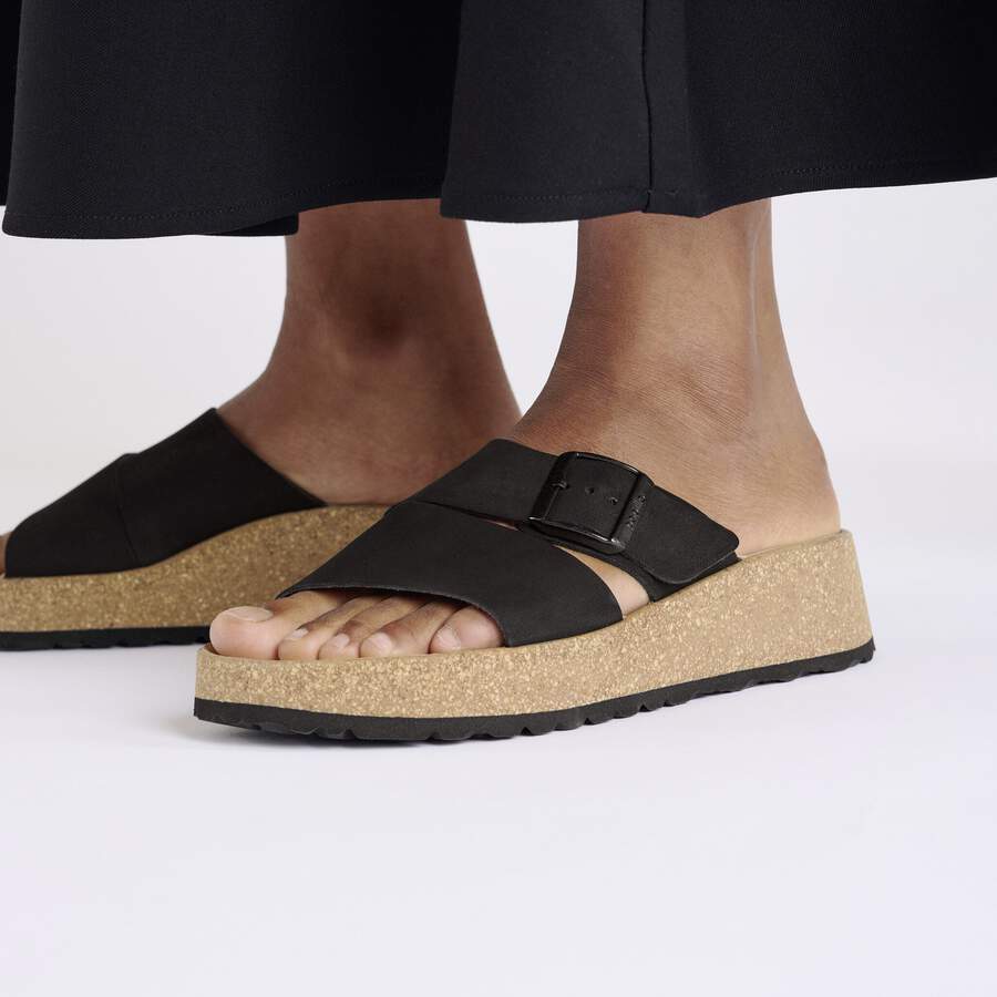 Almina Nubuck Leather - Black