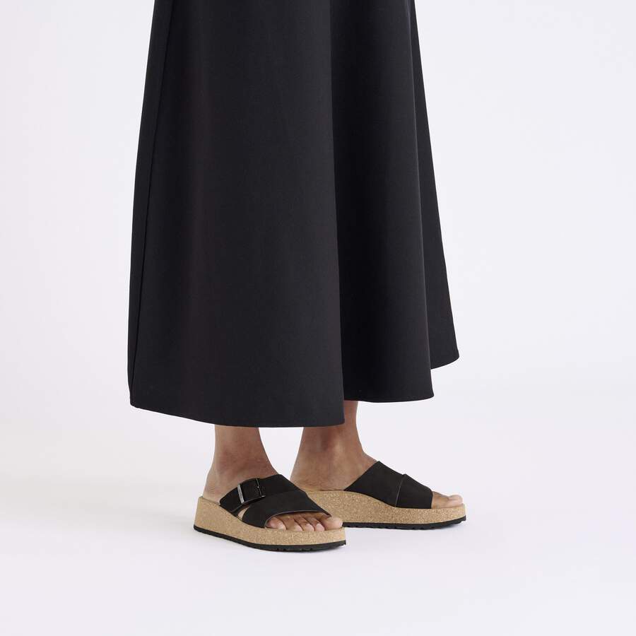 Almina Nubuck Leather - Black