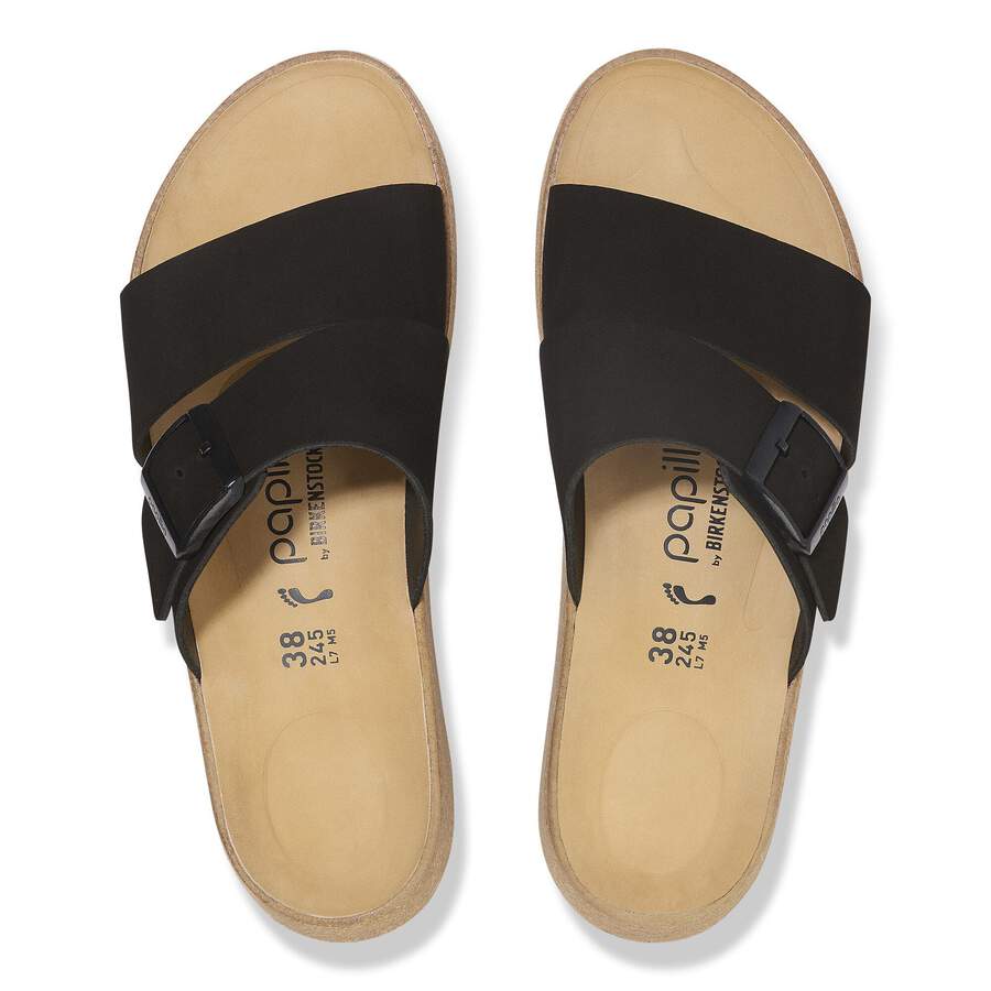 Almina Nubuck Leather - Black