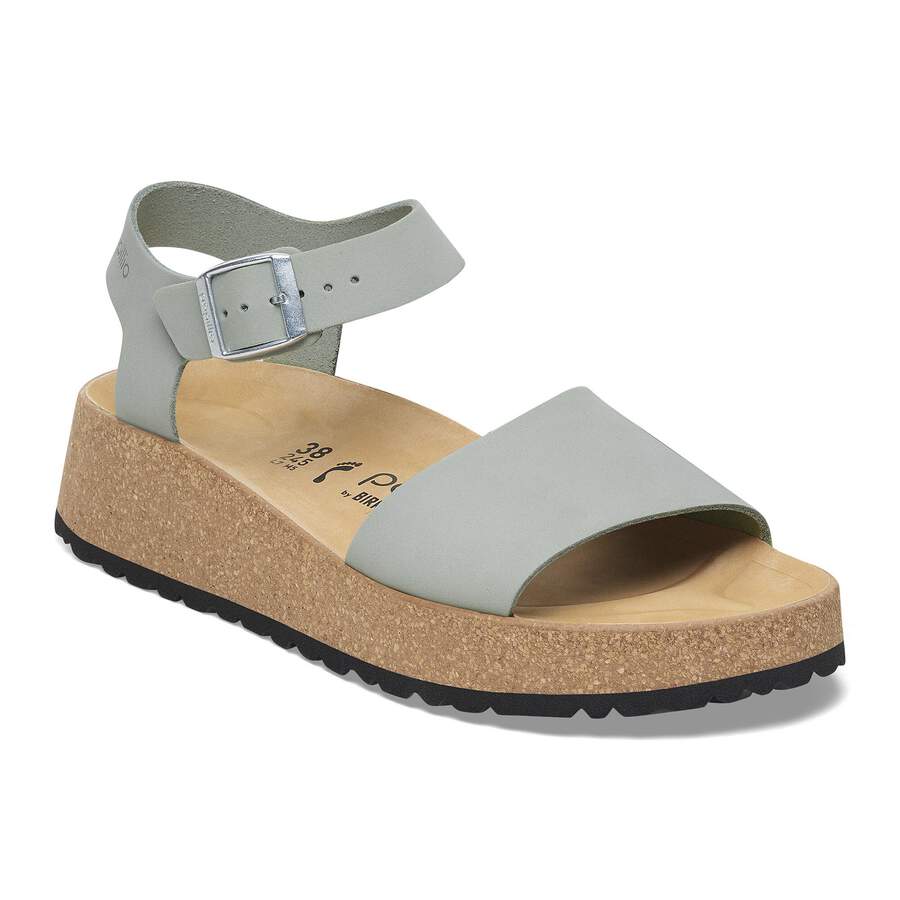 Glenda Nubuck Leather - Pure Sage