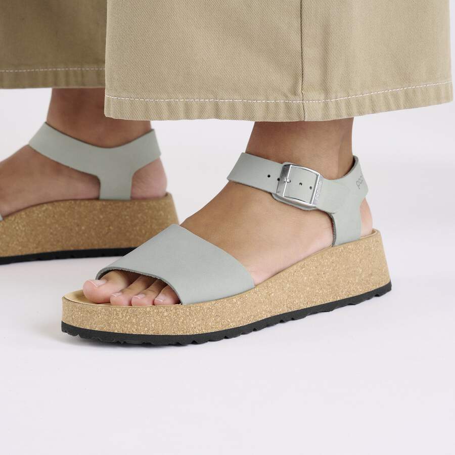 Glenda Nubuck Leather - Pure Sage