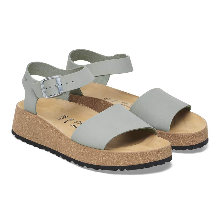 Glenda Nubuck Leather - Pure Sage