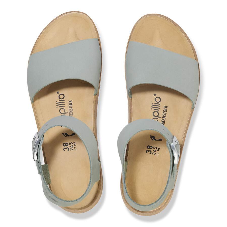 Glenda Nubuck Leather - Pure Sage