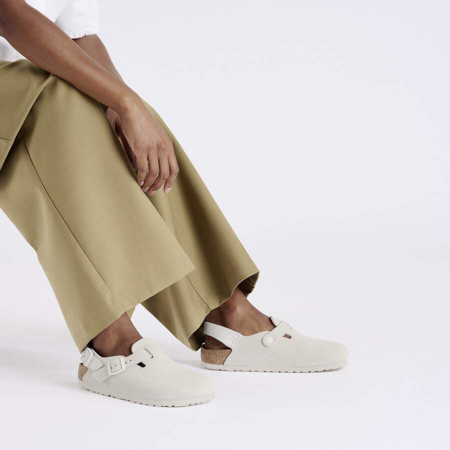 Tokio Suede Leather - Antique White