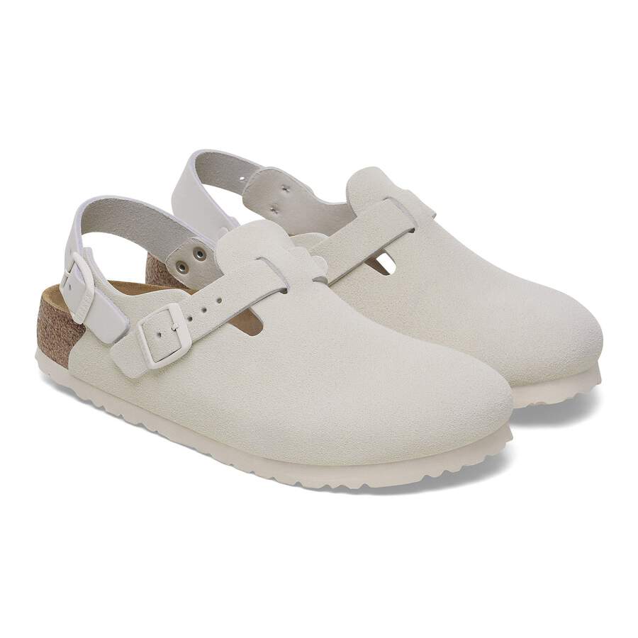 Tokio Suede Leather - Antique White