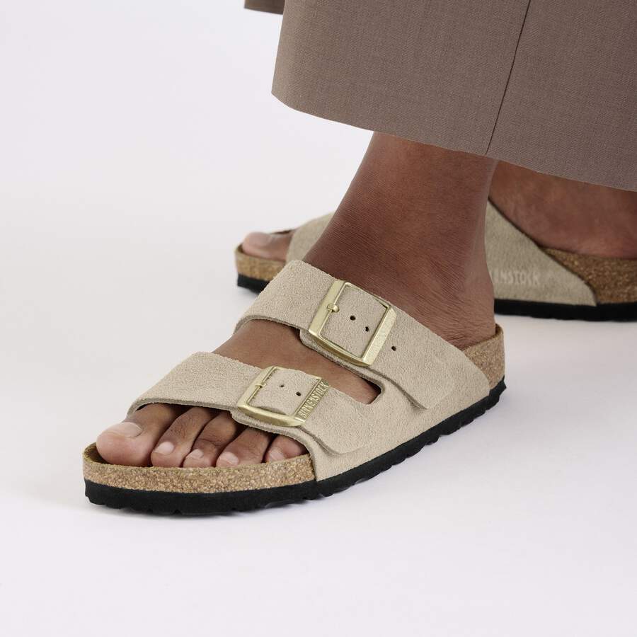 Arizona Suede Leather Taupe - Sandcastle
