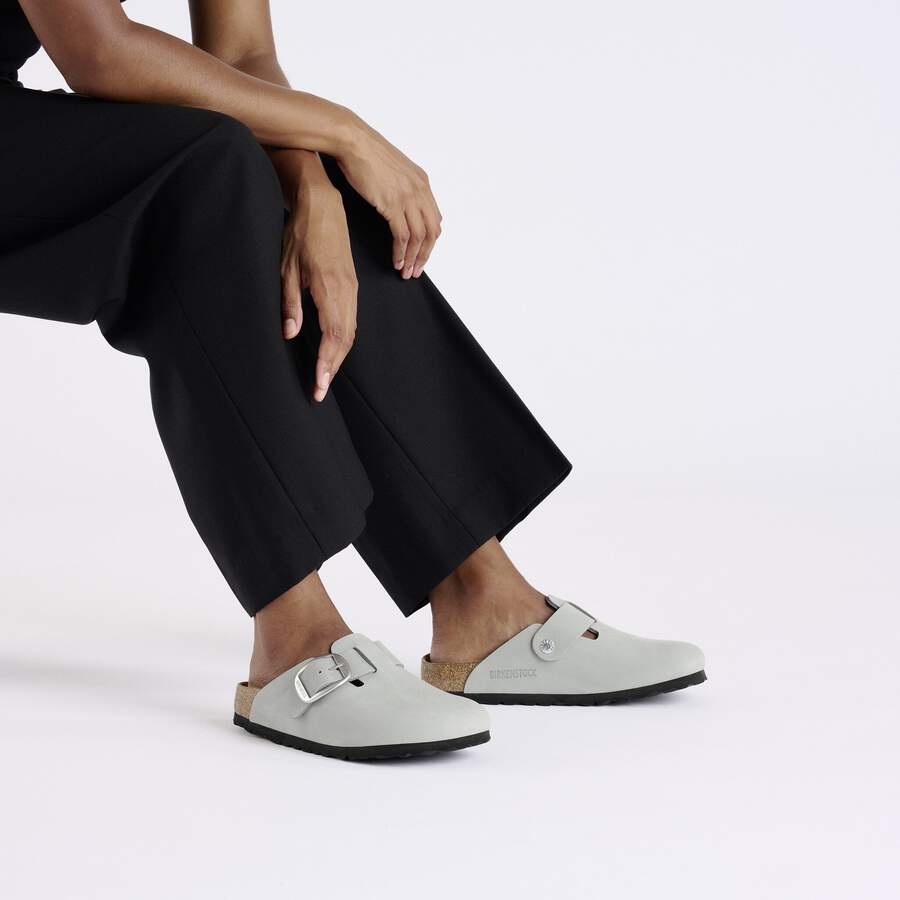 Boston Big Buckle Nubuck Leather - Pure Sage